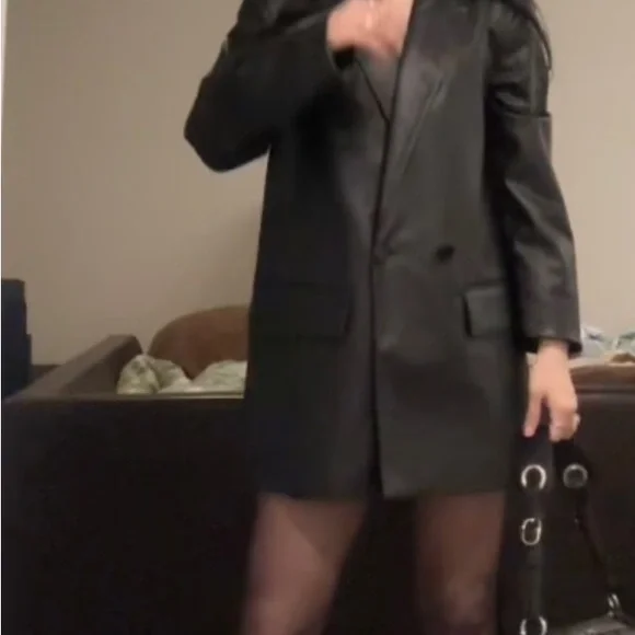 Zara Leather blazer - Picture 1 of 8